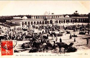 62- Touggourth - Place du marche et bureau des Affaires indigenes